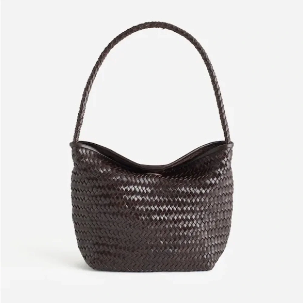 100% leather madewell the signature woven shoulder bag - Picture 1 of 2